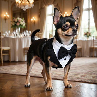 Komavic Tuxedo Dog Harness with Bow Tie