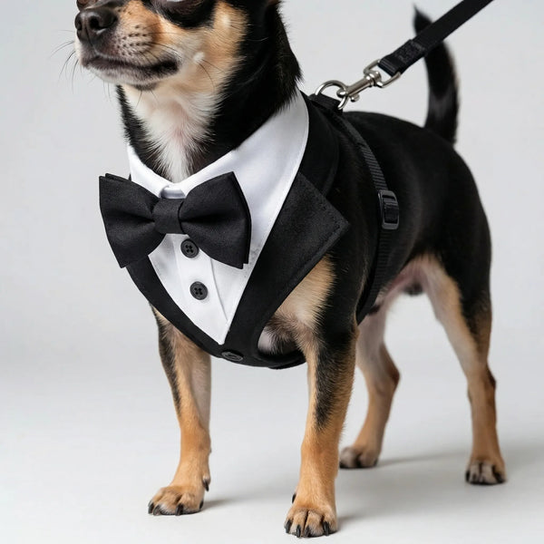 Komavic Tuxedo Dog Harness with Bow Tie