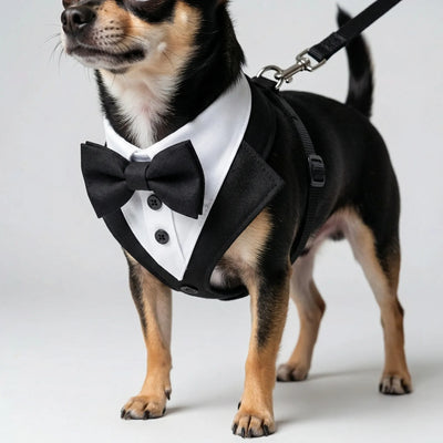 Komavic Tuxedo Dog Harness with Bow Tie