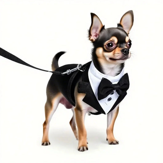 Komavic Tuxedo Dog Harness with Bow Tie