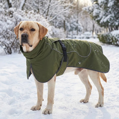 Komavic Windproof Dog Winter Coat with Leash Attachment