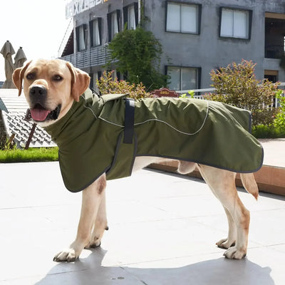 Komavic Windproof Dog Winter Coat with Leash Attachment