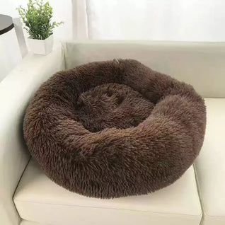 Komavic Plush Donut Pet Bed with Removable Cover