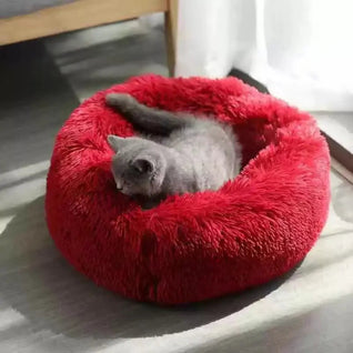 Komavic Plush Donut Pet Bed with Removable Cover