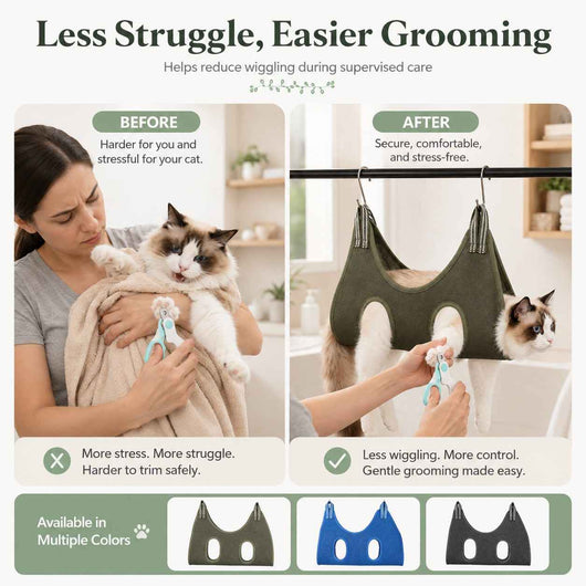 Pet Grooming Sling Bag with 4-Leg Access & Breathable Mesh