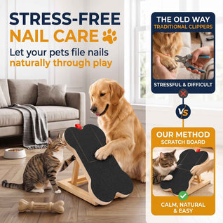 Wooden Scratching Board, Nail Scraper for Pet