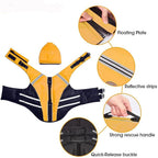 Reflective Dog Life Jacket With Neck Float Pad