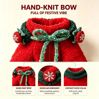 Komavic Plush Christmas Sweater for Small Dog and Cat