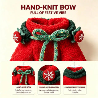 Komavic Plush Christmas Sweater for Small Dog and Cat