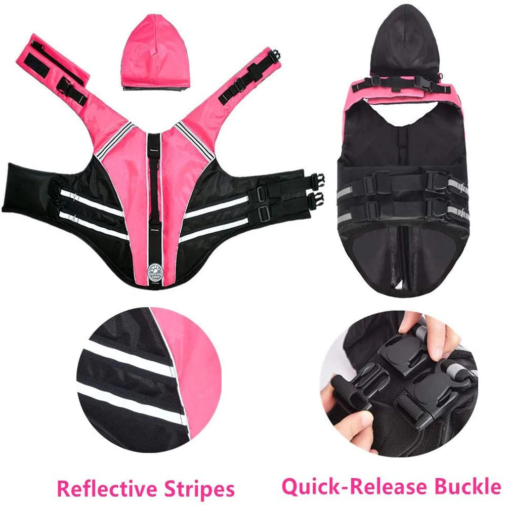 Reflective Dog Life Jacket With Neck Float Pad