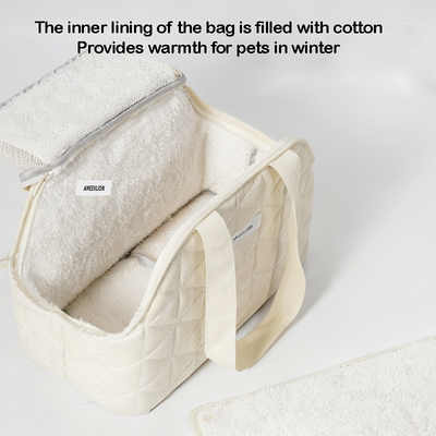 Komavic Warm Cat Carrier Tote with Fleece Lining