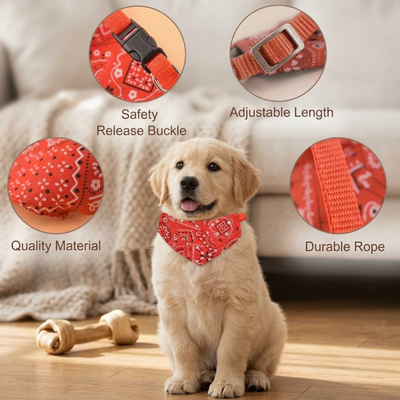 Komavic Adjustable Dog Bandana Scarf