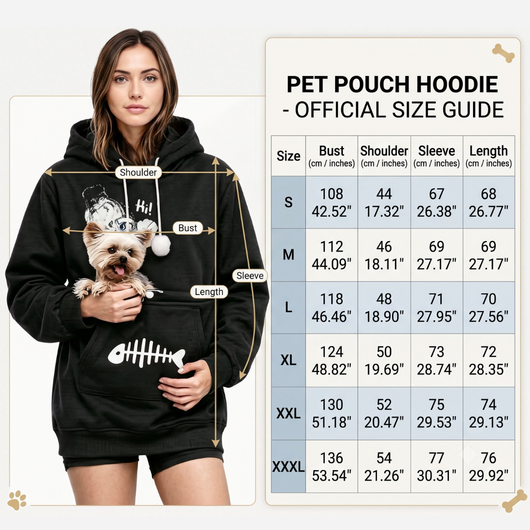 Kangaroo Pouch Hoodie - Short Sleeve Cat Ear Pet Carrier - Small Dog Holder Sweatshirt