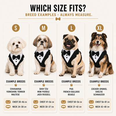 Komavic Tuxedo Dog Harness with Bow Tie