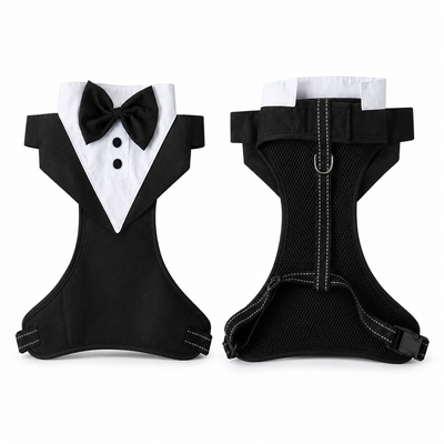 Komavic Tuxedo Dog Harness with Bow Tie