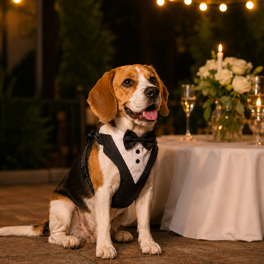 Komavic Tuxedo Dog Harness with Bow Tie