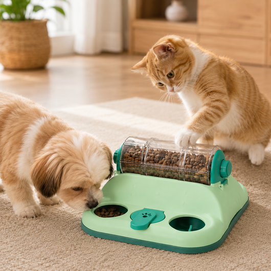 Rotating Puzzle Feeder for Cats & Small Dogs
