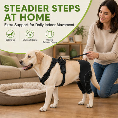 Komavic Dual Rear Leg Dog Support Brace with Harness