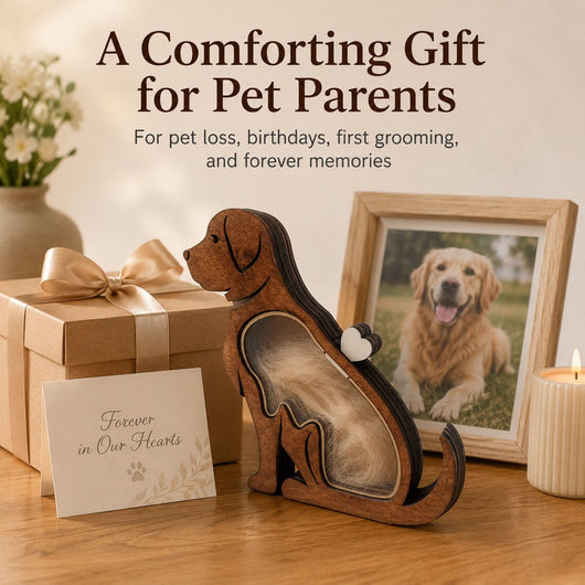 Komavic Wooden Pet Fur Keepsake Box