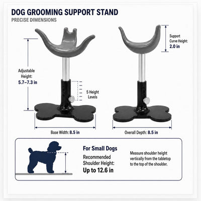 Adjustable Dog Grooming Support Stand for Small Dogs