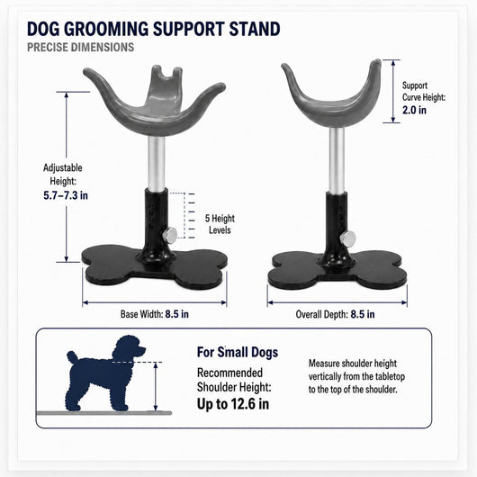 Adjustable Dog Grooming Support Stand for Small Dogs