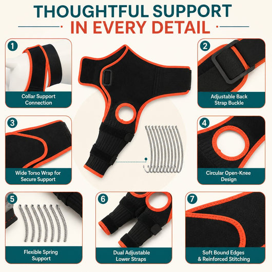 Komavic Adjustable Dog Knee Support Brace