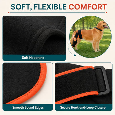 Komavic Adjustable Dog Knee Support Brace