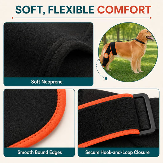 Komavic Adjustable Dog Knee Support Brace