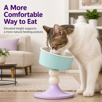 Komavic Elevated Pet Bowl 3 Adjustable Heights