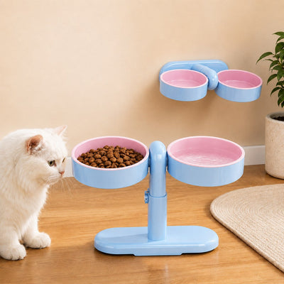 Komavic Elevated Pet Bowl Adjustable & Space-Saving