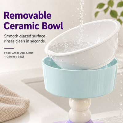 Komavic Elevated Pet Bowl 3 Adjustable Heights