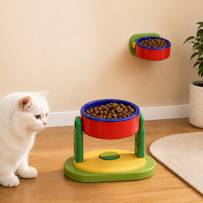 Komavic Elevated Pet Bowl Adjustable & Space-Saving