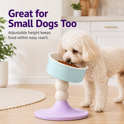 Komavic Elevated Pet Bowl 3 Adjustable Heights