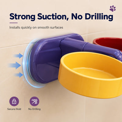Komavic Elevated Pet Bowl Adjustable & Space-Saving