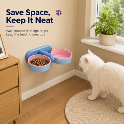 Komavic Elevated Pet Bowl Adjustable & Space-Saving