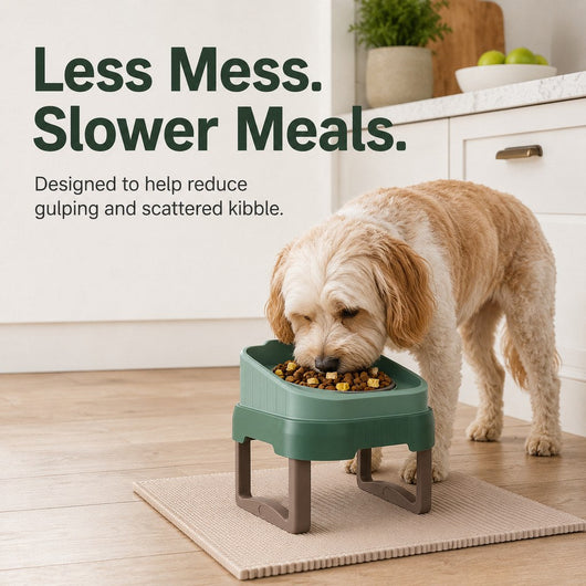 Elevated Slow Feeder Pet Bowl