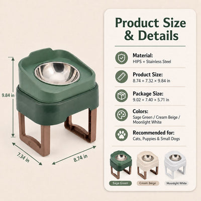 Elevated Slow Feeder Pet Bowl