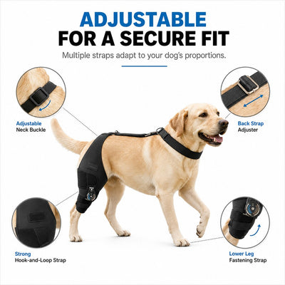 Adjustable Hinged Dog Knee Brace