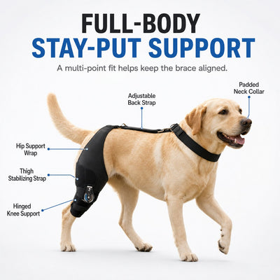 Adjustable Hinged Dog Knee Brace