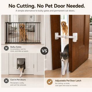 Komavic Adjustable Pet Door Latch for Cats