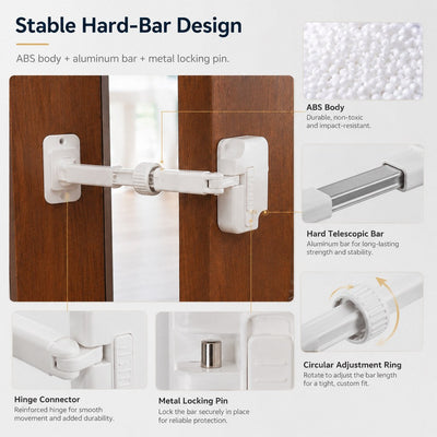 Adjustable Pet Door Latch for Litter Rooms - Let Cats In & Help Keep Dogs Out