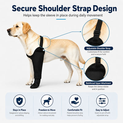 Komavic Dog Front Leg Sleeve Recovery & Lick Protection
