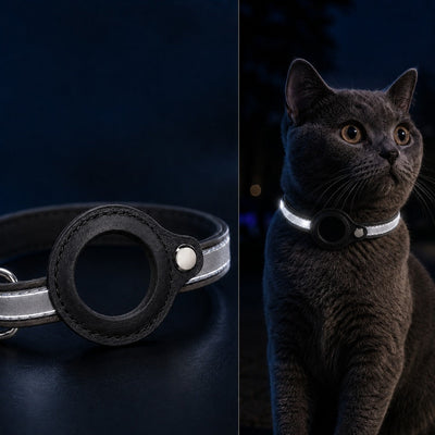 Komavic AirTag Pet Collar Reflective Tracking Holder