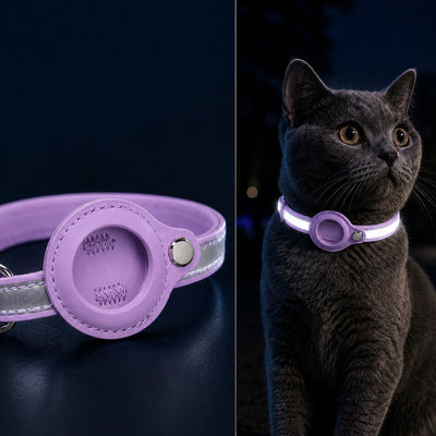 Komavic AirTag Pet Collar Reflective Tracking Holder