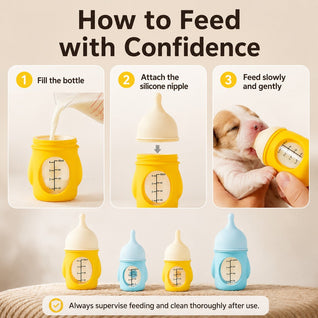 Komavic Newborn Pet Nursing Bottle for Puppies & Kittens