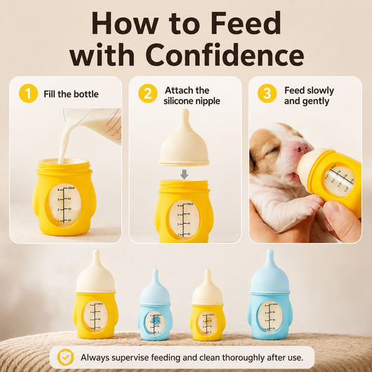 Komavic Newborn Pet Nursing Bottle for Puppies & Kittens