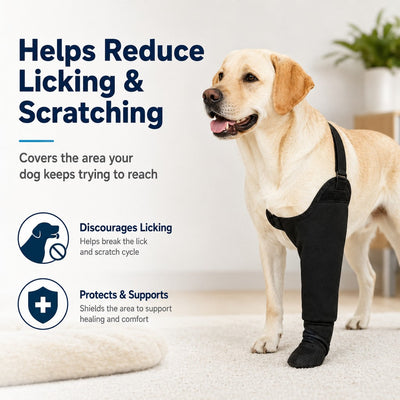 Komavic Dog Front Leg Sleeve Recovery & Lick Protection
