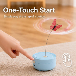Komavic Automatic Butterfly Cat Toy 360° Chase & Play