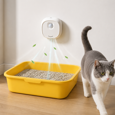 Smart Cat Litter Box Deodorizer with Motion Sensor