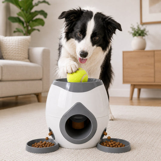 Ball-Activated Dog Puzzle Feeder